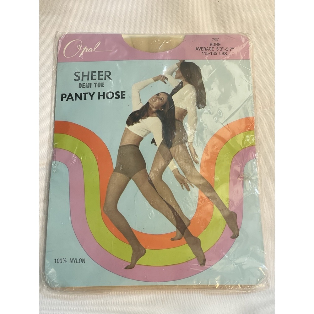 Vtg Panty Hose Opal 757 Bone Fits 5"3 -5"7 Nylons Extra Sheer Hosiery‎